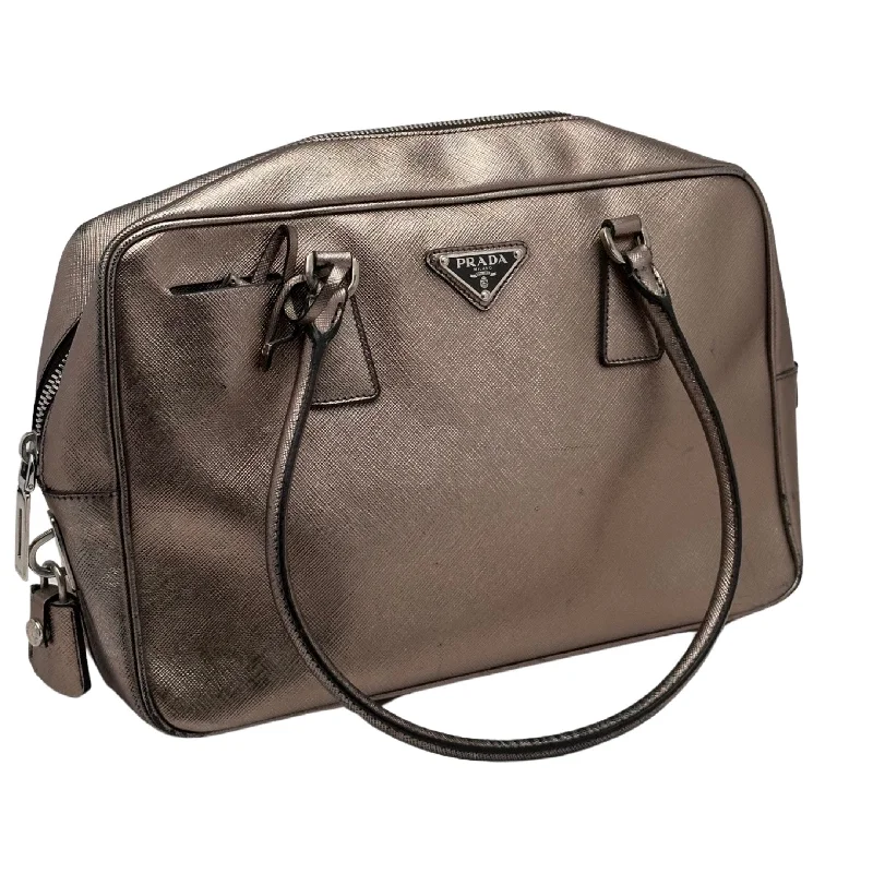 Prada Saffiano Leather Metallic Shoulder Bag