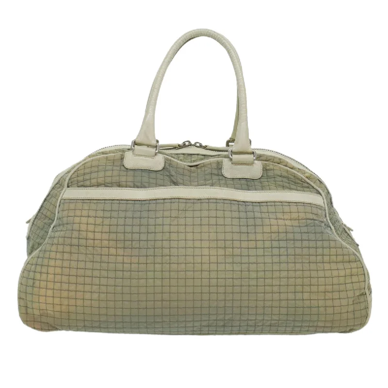 Prada Quilted Boston Bag Nylon Gray  hk697