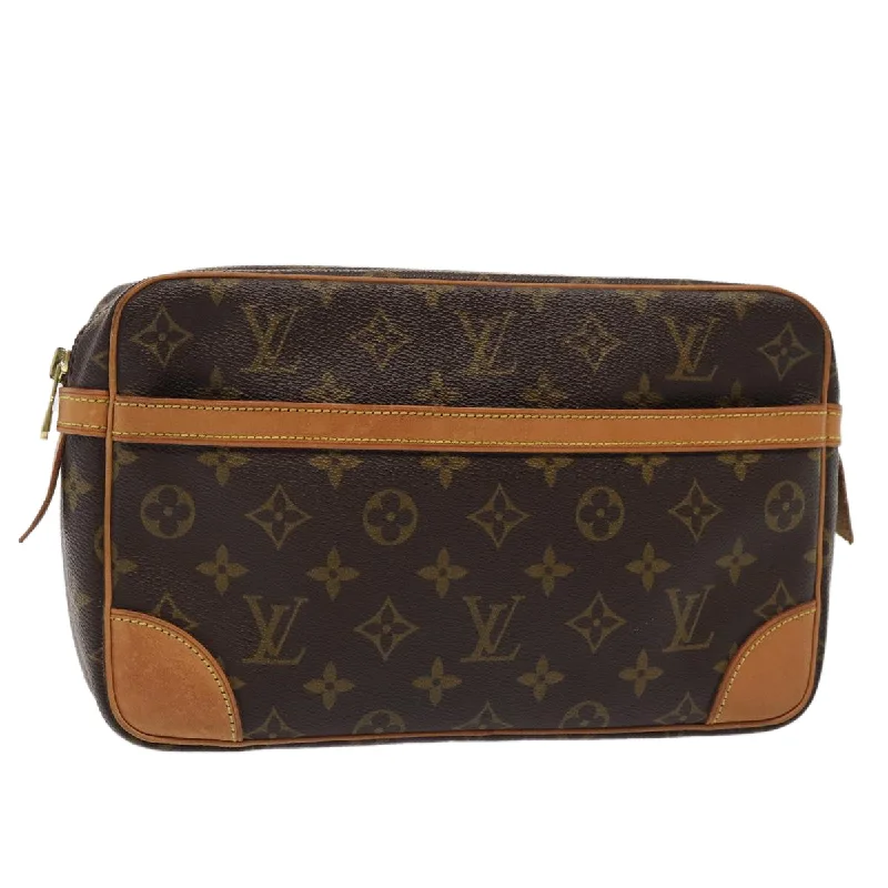 LOUIS VUITTON Monogram Compiegne 28 Clutch Bag M51845 LV Auth 88001