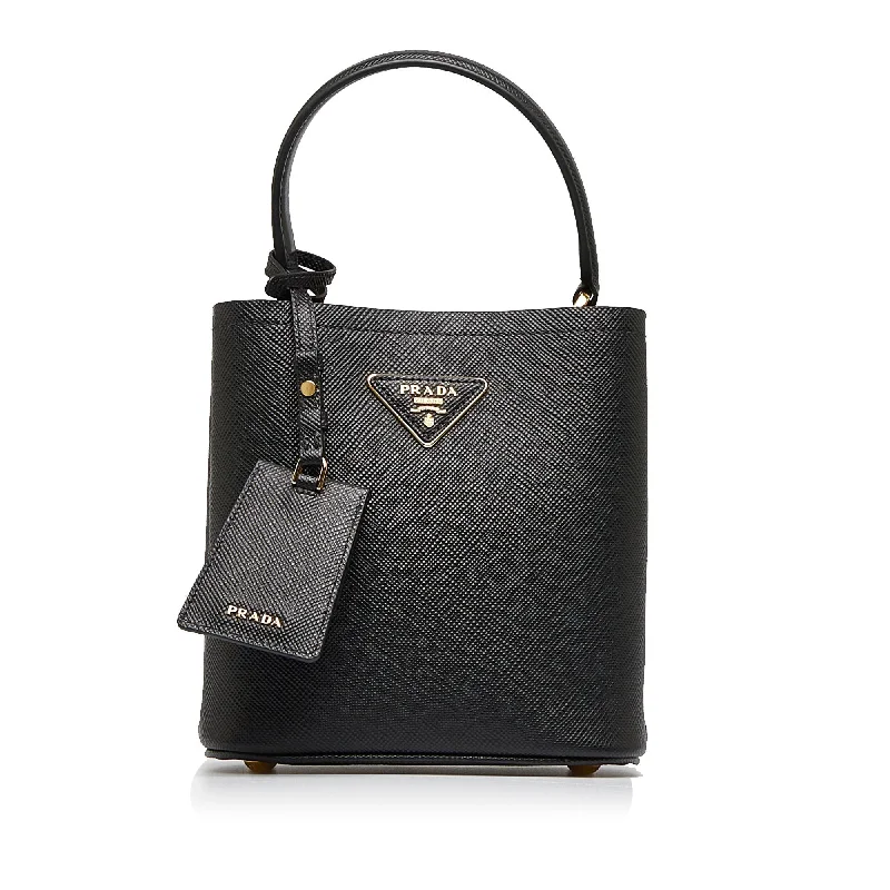 Prada Cuir Panier Bag Black Saffiano