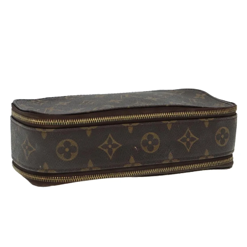 LOUIS VUITTON Monogram Trousse Brush MG Cosmetic Pouch M47505 LV Auth 88006