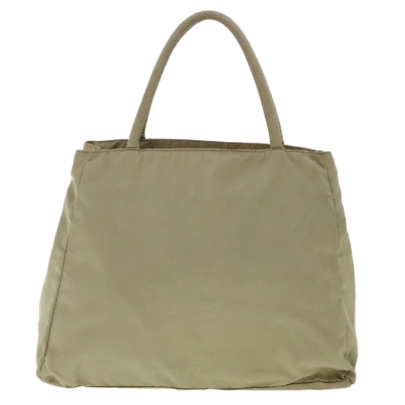 Prada Hand Bag Nylon Khaki  cl650