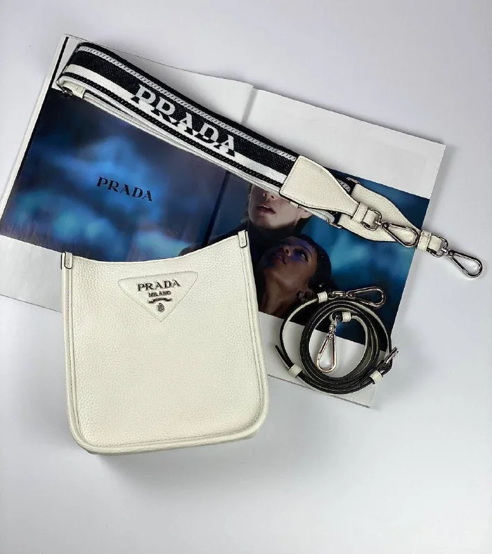 Prada Leather mini shoulder Bag white