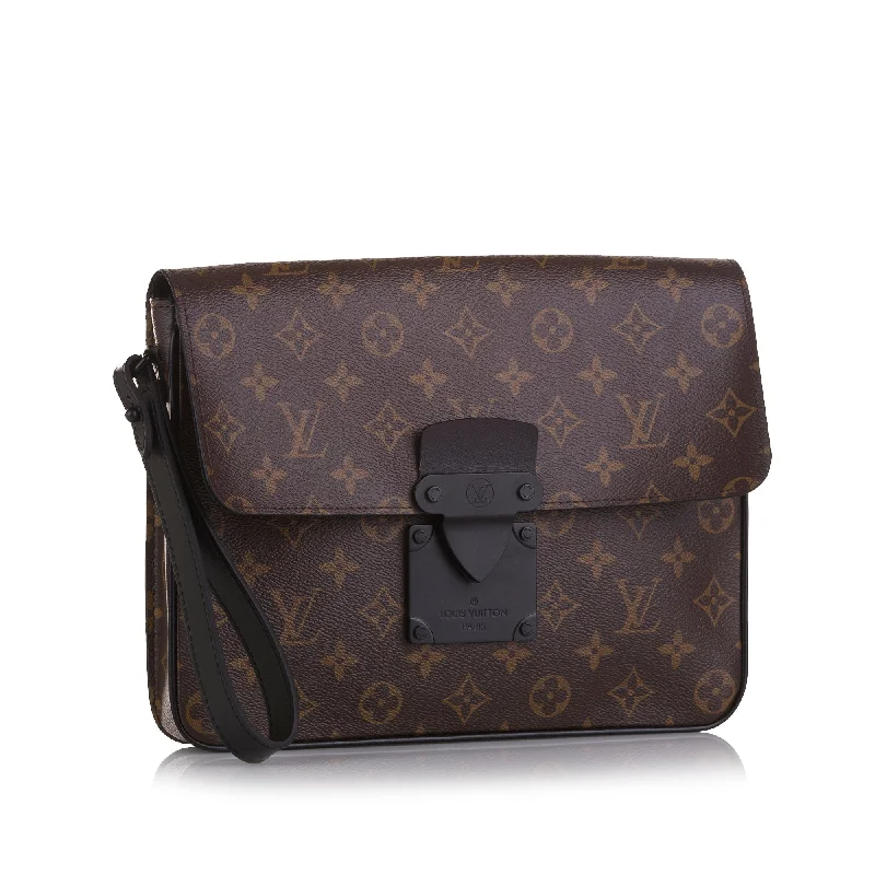 Louis Vuitton Macassar S Lock A4 Monogram Canvas