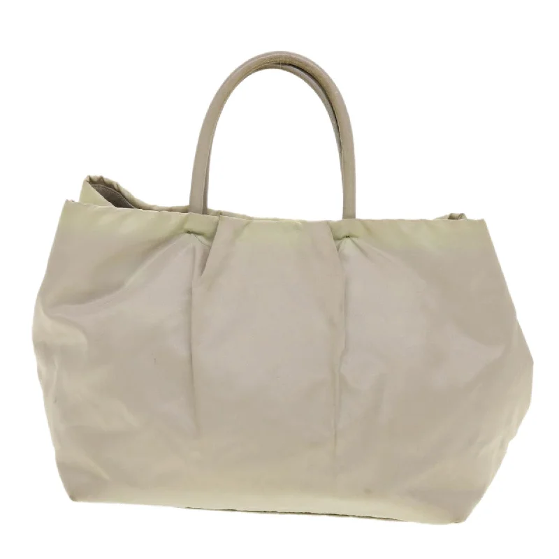 Prada Hand Bag Nylon Beige  bs5442