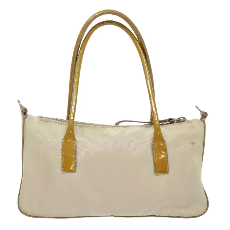 Prada Hand Bag Nylon 2way Shoulder Bag Beige  cl637