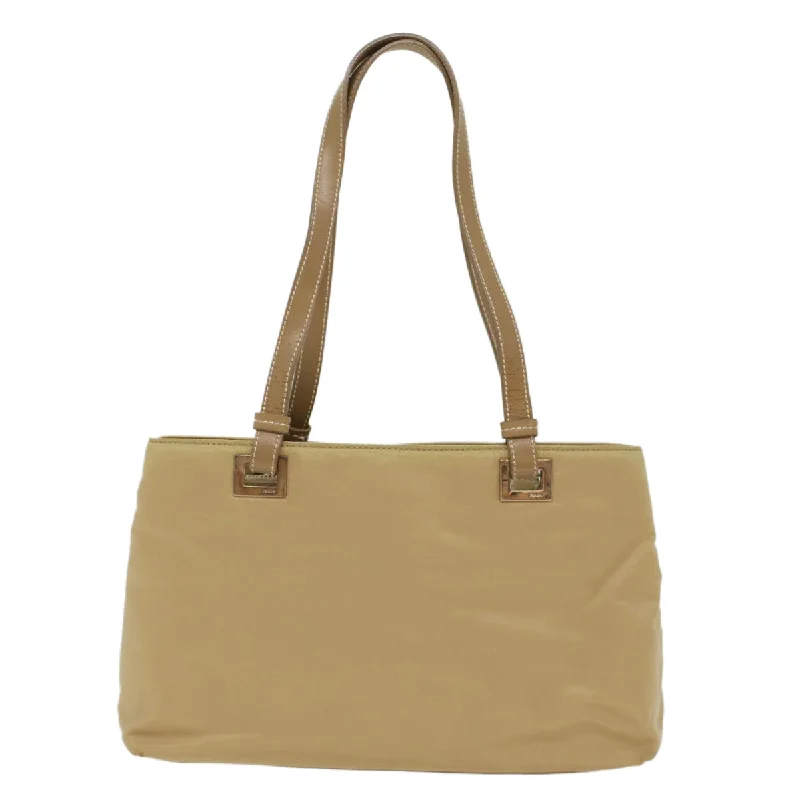 Prada Hand Bag Nylon Beige  49590