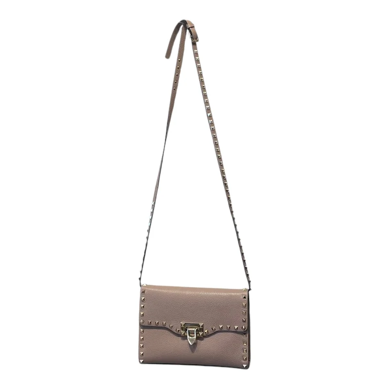 VALENTINO/Cross Body Bag/Leather/BEG/rock studded 'taupe color'