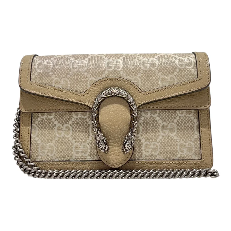 GUCCI/Cross Body Bag/Monogram/Leather/WHT/MINI DIONYSUS