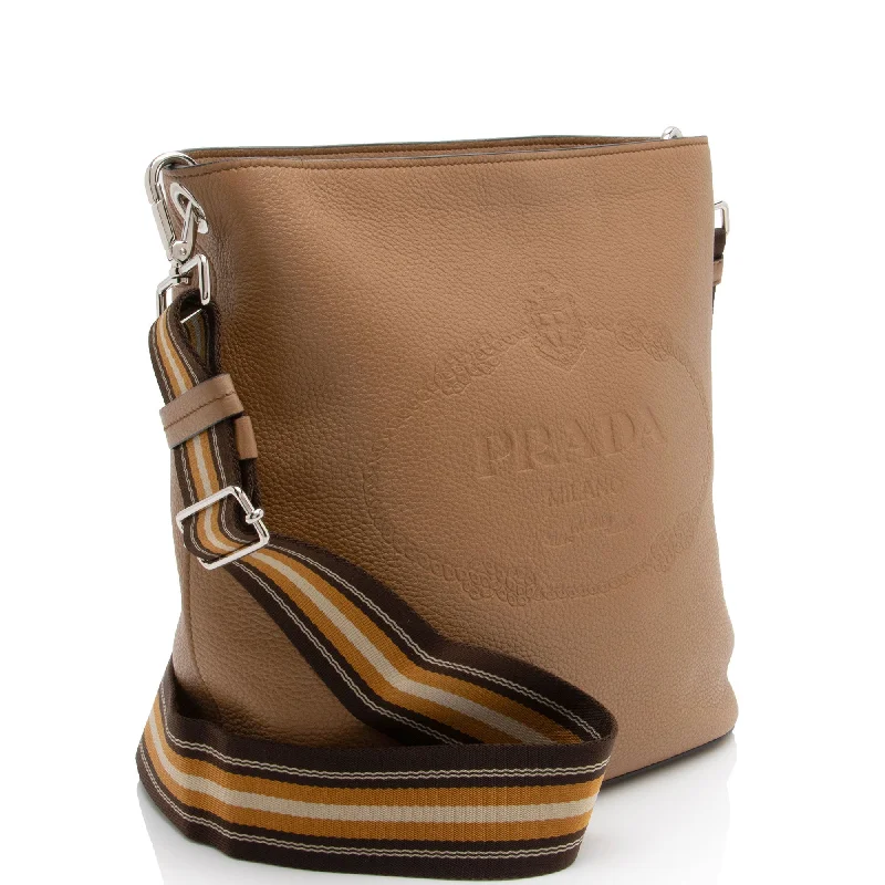 Prada Vitello Phenix Logo Bucket Bag PgqAnW