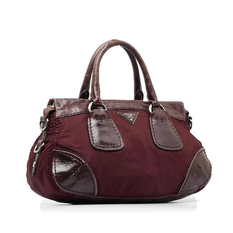 Prada Vitello Trimmed Tessuto Satchel ZljEJ6