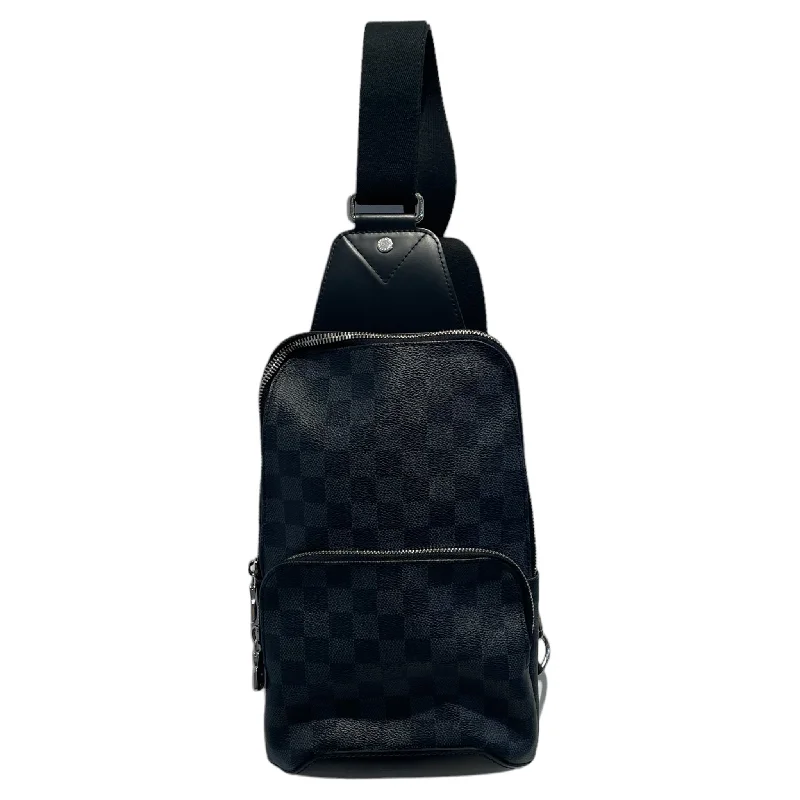 LOUIS VUITTON/Backpack/S/All Over Print/Leather/BLK/Sling Bag