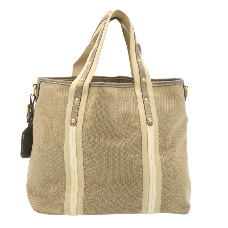 Prada Shoulder Bag Canvas Khaki  28739