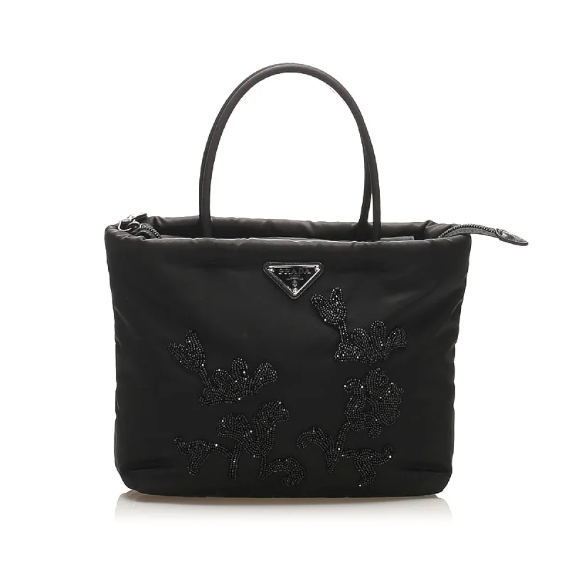 Prada Embroidered Tessuto Tote Bag (SHG-15328)