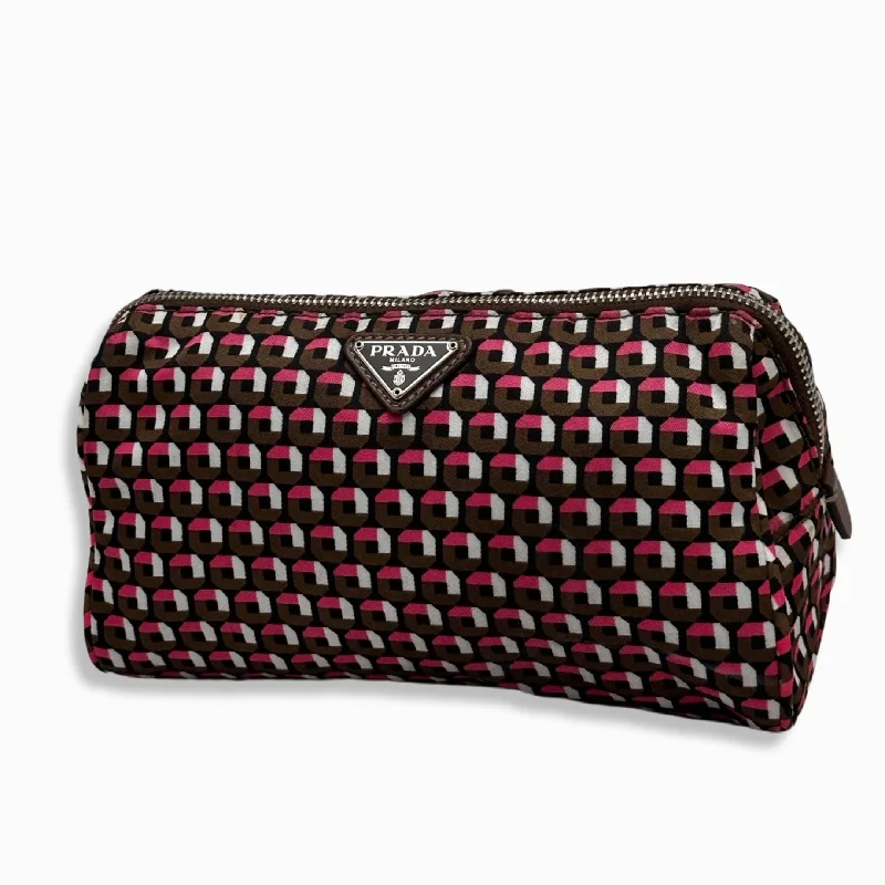 Prada Milano Tessuto Nylon Aysmetric Cosmetic Bag