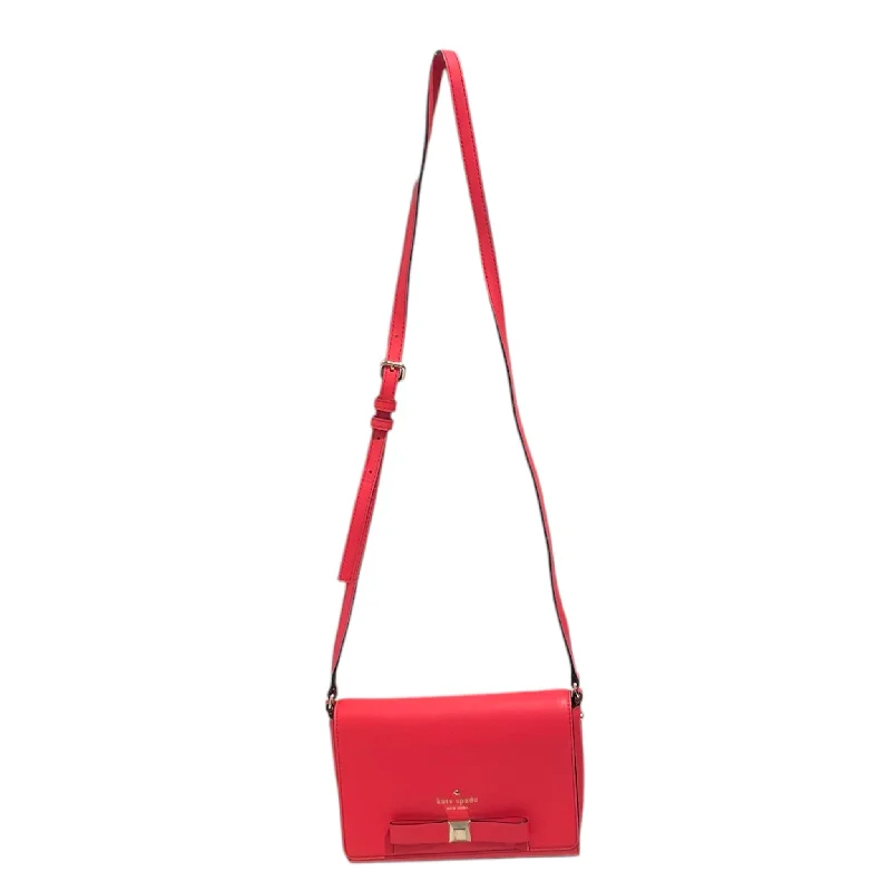 kate spade new york/Cross Body Bag/Red/Leather/