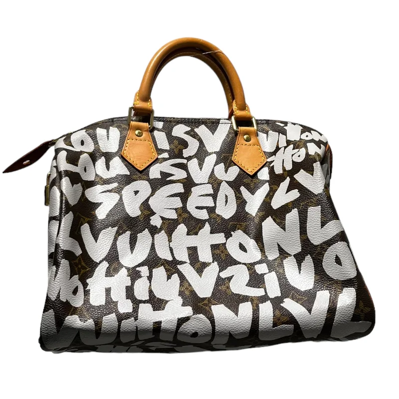 LOUIS VUITTON/Hand Bag/Monogram/Leather/BRW/STEPHEN S GRAFFITI SPEEDY 30