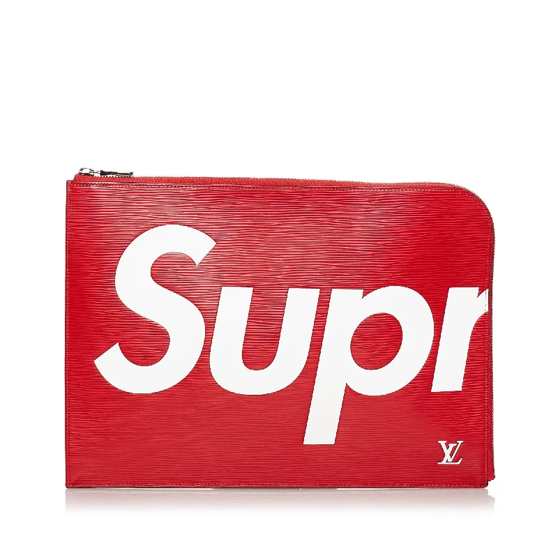 Louis Vuitton X Supreme Pochette Jour GM Red Epi