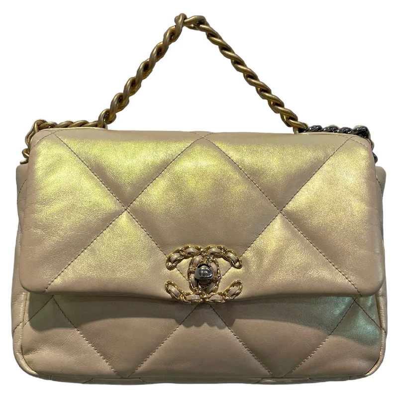 CHANEL/Bag/Iridescent/Leather/PNK/19 Flapbag