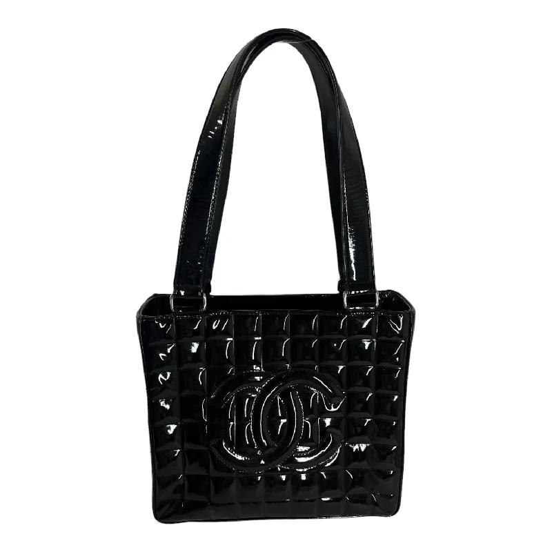 CHANEL/Hand Bag/Leather/BLK/CHOCOLATE BAR QUILTED TOTE