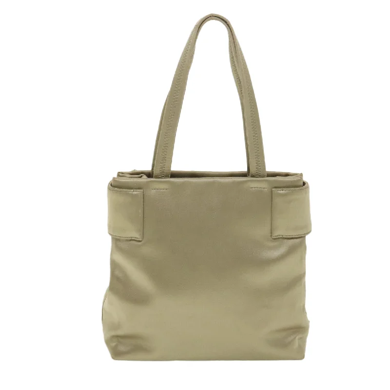 Prada Hand Bag Satin Beige  yb004