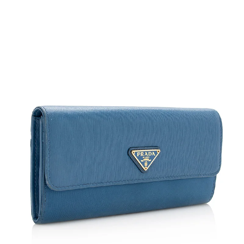 Prada Vitello Tessuto Continental Wallet 21038