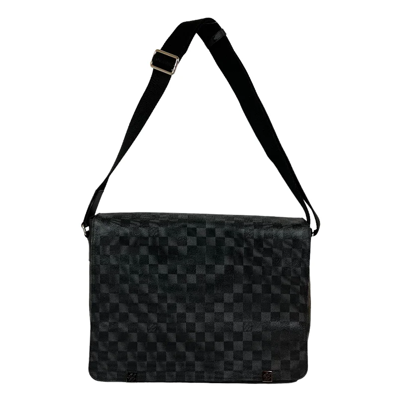 LOUIS VUITTON/Cross Body Bag/Hombre Check/Leather/BLK/damier graphite district GM