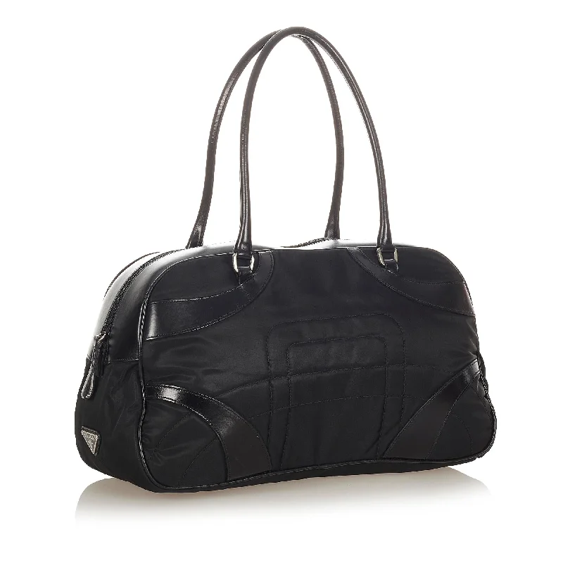 Prada Vitello Drive Nylon Bowler Bag 31551